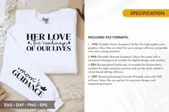 Her Love the Roadmap SVG -Mother's Day Sleeve T shirt Design Product Image 2