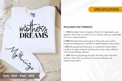 Mother's Dreams SVG - Mother's Day Sleeve T shirt Design Product Image 2