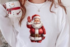 Christmas Santa Claus Peeking Clipart PNG Product Image 2