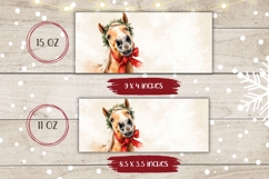 Watercolor Christmas Horse Mug, Christmas Animals Mug Wrap Product Image 2