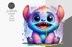 Monster clipart, Nursery clipart, Cute clipart Product Image 1