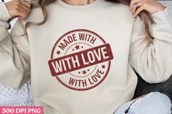 Made With Love PNG, Valentines Day Stamps Clipart PNG Product Image 1