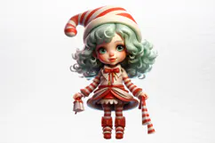 Christmas Little Girl Clipart PNG Product Image 2