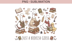 Bookish geese png design for T-shirts Product Image 2