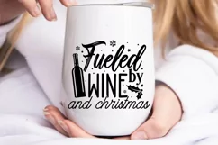 Fueled by wine and christmas SVG, Christmas SVG Product Image 2