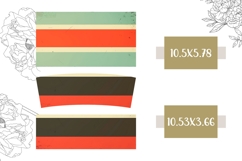Retro Stripes Tumbler Design, Retro 40 Oz Tumbler PNG Product Image 2