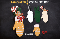 Christmas Mitten SVG laser cut file for Glowforge Product Image 2
