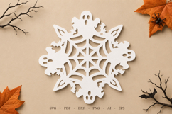 Halloween Spider Web Mandala Papercut SVG Product Image 1