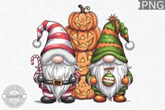 Christmas &amp; Halloween Gnome Sublimation - Clipart PNG Bundle Product Image 3