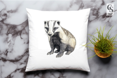 Watercolor Badger Clipart Sublimation PNG Product Image 3