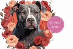 Pitt Bull Tumbler Wrap Design, Dog Sublimation Tumbler PNG Product Image 2