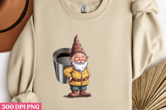Gnome holding coffee cup PNG Product Image 3