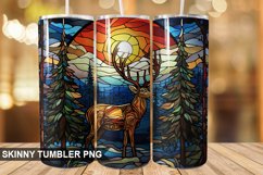 Christmas Stained Glass deer Tumbler Design Product Image 1
