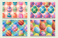 Colorful Eggs Plaid Cutting Boards sublimation Design Product Image 2