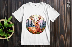 Winter Forest Deer Clipart Sublimation PNG Product Image 2