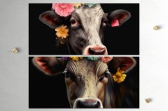 Cow &amp; flowers | Mug western sublimation design bundle, JPG Product Image 2
