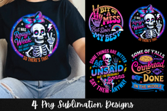 Funny Retro Skeletons Sarcastic 4 PNG Sublimation Product Image 2