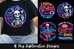 Funny Retro Skeletons Sarcastic 4 PNG Sublimation Product Image 2