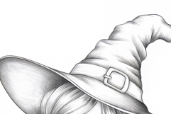 Halloween coloring page for adults. Coloring book witch Product Image 2