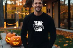 Gildan 18000 Black Mockup, Halloween Gildan 18000 Mockup Product Image 1