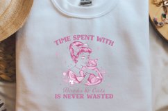 Retro Girl Quotes cats is never wasted PNG Sublimation Product Image 1