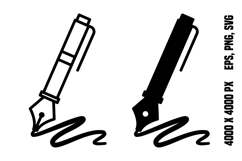 Fountain Pen Icons Product Image 1
