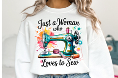 Just a woman who loves to sew svg | Svg Cut File | Shirt Svg Product Image 2
