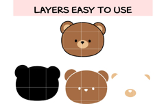 Baby Bear SVG Bundle | Cute Teddy Bear Clipart for Cricut &amp; Product Image 2