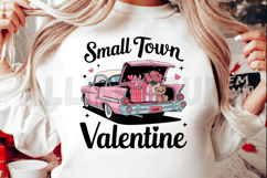 Pink Car With Gifts And Teddy Bear For Valentines Day Design Product Image 2