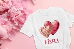 Love Hearts Illustration, Valentine's Day PNG, Kisses PNG Product Image 2