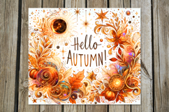Hello Autumn, Fall | 4 Skinny Tumbler Sublimation designs P Product Image 2