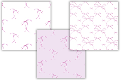 Bow Ribbons Watercolor Patterns Seamless Product Image 2