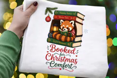 Christmas Red Panda PNG, Cozy Book Lover Christmas PNG, Read Product Image 3