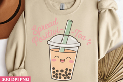 Spread Positivi Tea PNG, Boba Sublimation PNG Product Image 2