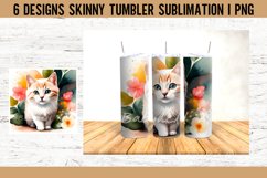 Cat Colorful 20 OZ Tumbler Sublimation Design Product Image 2