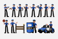 3D Male Professional Police Pack Product Image 2
