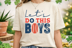 Let's Do This Boys Baseball SVG T-Shirt Design Product Image 2