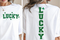 Lucky SVG, St Patrick's Day PNG, Retro Shamrock PNG, Lucky Product Image 1