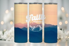 Faith Mountains Christian Tumbler Wrap | 20oz Skinny Design Product Image 3