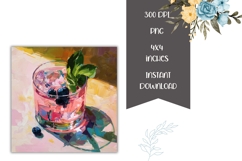 Cartoon Cocktail Square Coasters, Art Square Coaster Designs Product Image 2