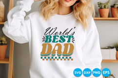 World's Best Dad quotes Father's day retro SVG Design Product Image 2