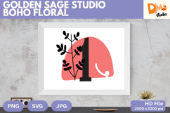 Golden Sage Studio Boho Floral Monogram Product Image 1