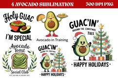 Avocado Sublimation PNG Product Image 1