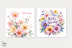 Spring digital paper, background clipart Product Image 2