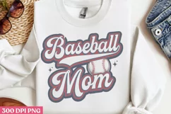 Baseball mom PNG,Retro Baseball Sublimation PNG Product Image 3