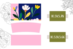 Pop Art Flowers Tumbler Design, Pink 40 Oz Tumbler Wrap Product Image 2