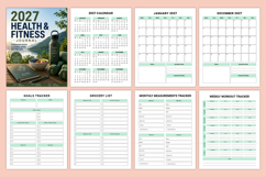 2027 Health &amp; Fitness Journal | Wellness Planner &amp; Healthy Product Image 2