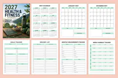 2027 Health & Fitness Journal | Wellness Planner & Healthy Product Image 2