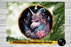 Christmas Unicorn Ornament ,Christmas Ornament Product Image 1