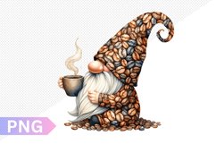 Coffee Gnome Sublimation - Clipart PNG Design Product Image 1
